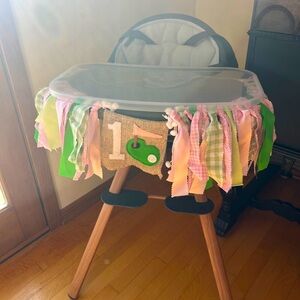 Hole in One, Girl Golf First Birthday, High Chair Banner